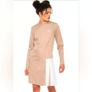 *SOLD OUT* Adidas Originals IP Pleated Trench Dress In Dust Pearl